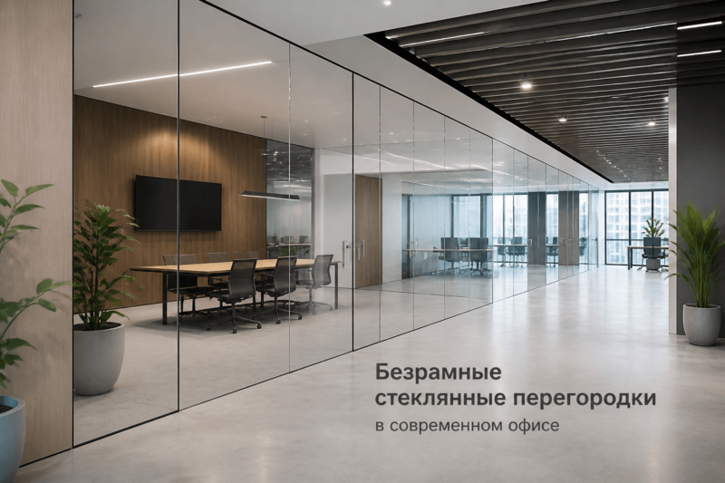 Стекло в современном офисе