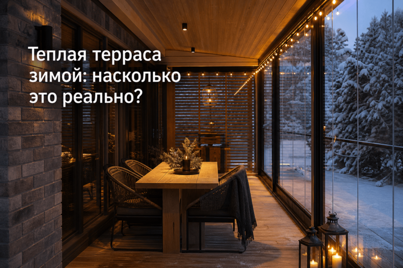 Теплая терраса зимой: насколько это реально?