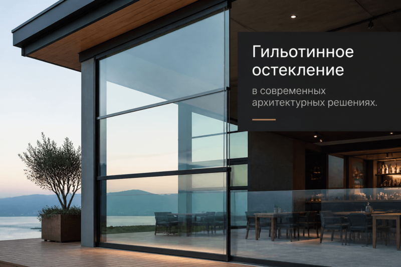 Гильотинное остекление в современных архитектурных решениях