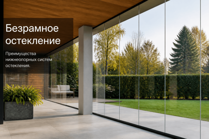 Преимущества нижнеопорных систем остекления