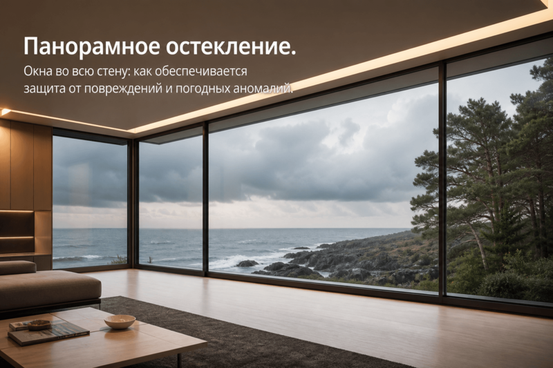 Окна во всю стену: как обеспечивается защита от повреждений и погодных аномалий