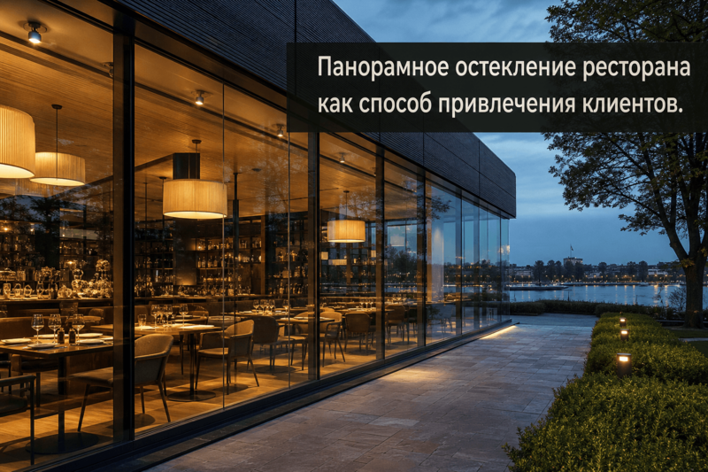 Панорамное остекление ресторана как способ привлечения клиентов