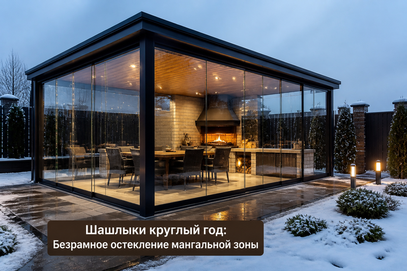 Шашлыки круглый год: Остекление мангальной зоны