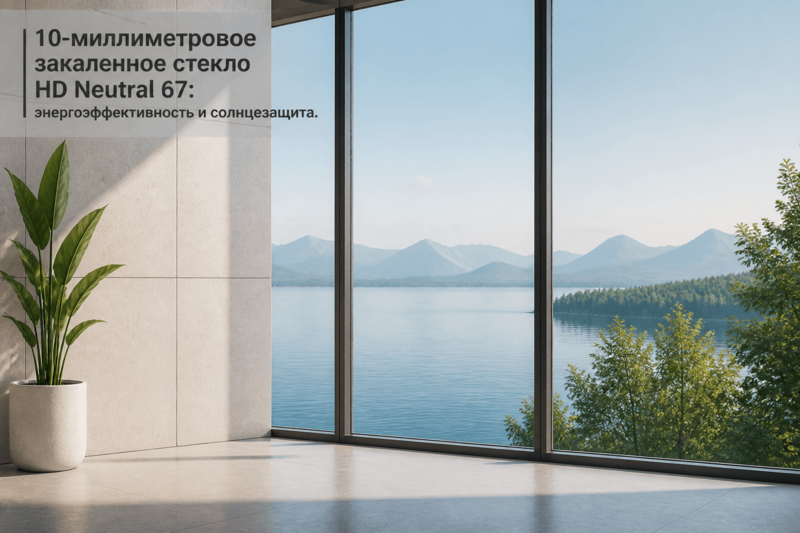 10-миллиметровое закаленное стекло HD Neutral 67: энергоэффективность и солнцезащита