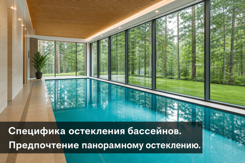 Теплый бассейн в холодную зиму. Специфика остекления