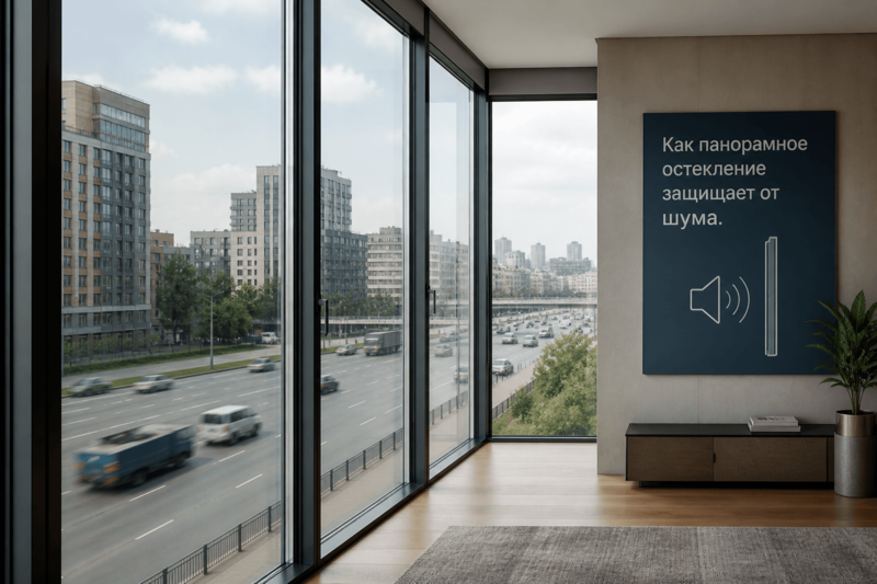 Как панорамное остекление защищает от шума