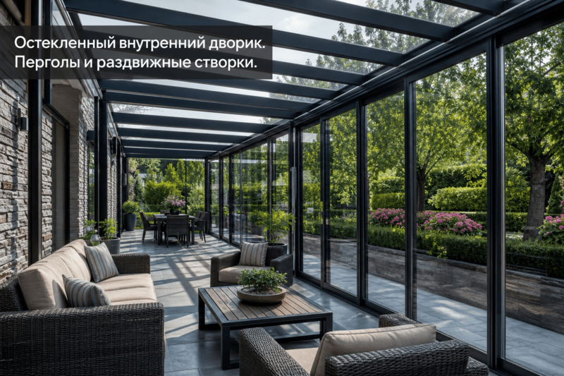 Перголы и раздвижные створки