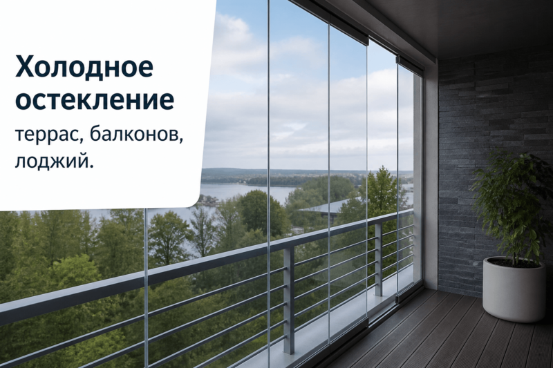Холодное остекление террас, балконов, лоджий