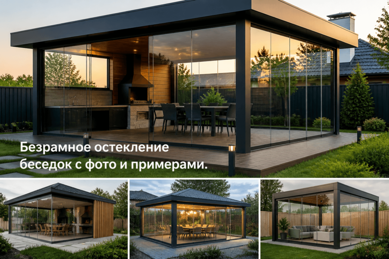 Остекление беседок. Фото, примеры, преимущества