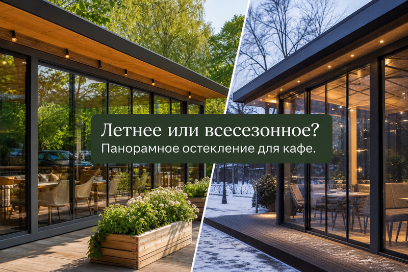 Летнее или всесезонное? Панорамное остекление для кафе