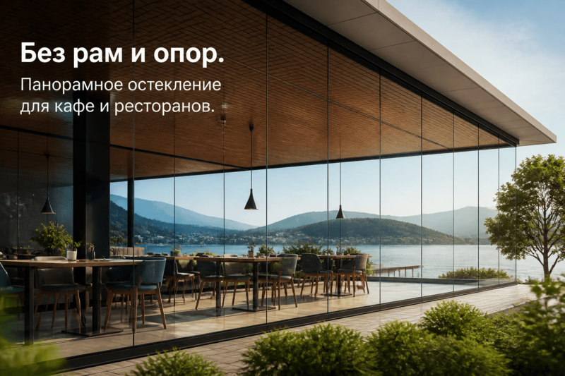 Без рам и опор. Панорамное остекление для кафе и ресторанов