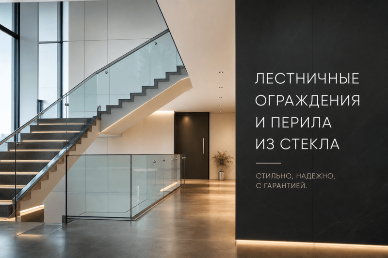 Лестничные ограждения и перила из стекла. Стильно, надежно, с гарантией