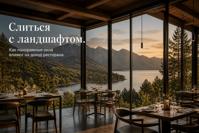 Слиться с ландшафтом. Как панорамные окна влияют на доход ресторана